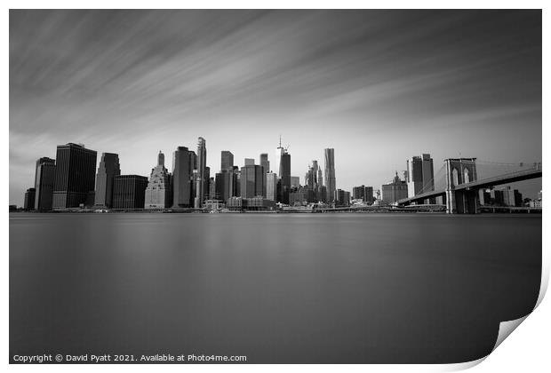 Manhattan New York Skyline Print by David Pyatt