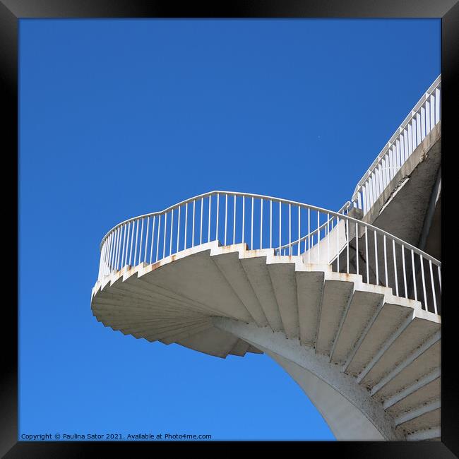 Stairs to heaven Framed Print by Paulina Sator