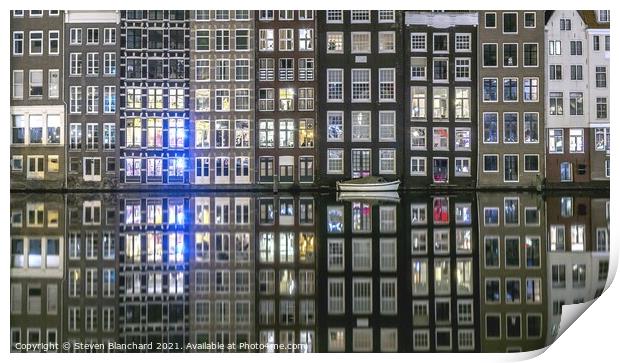 Amsterdam canal reflections  Print by Steven Blanchard