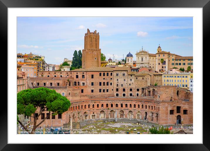 Ruins of Trajan's Market, the world's oldest shopping mall, in Rome, Italy Framed Mounted Print by Chun Ju Wu
