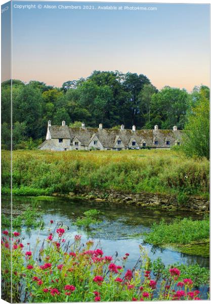Arlington Row and River Coln Canvas Print by Alison Chambers