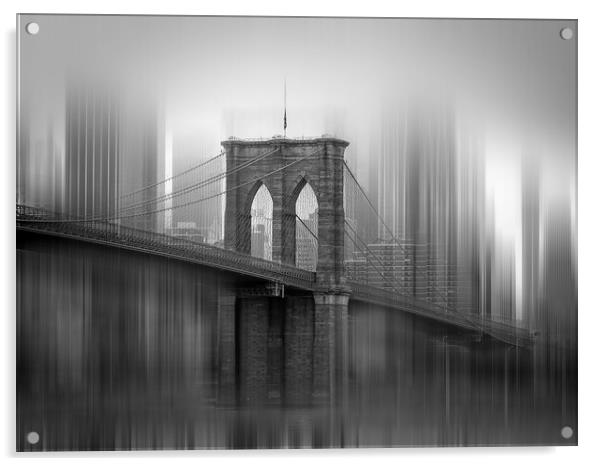 The Brooklyn Bridge Acrylic by Alan Le Bon