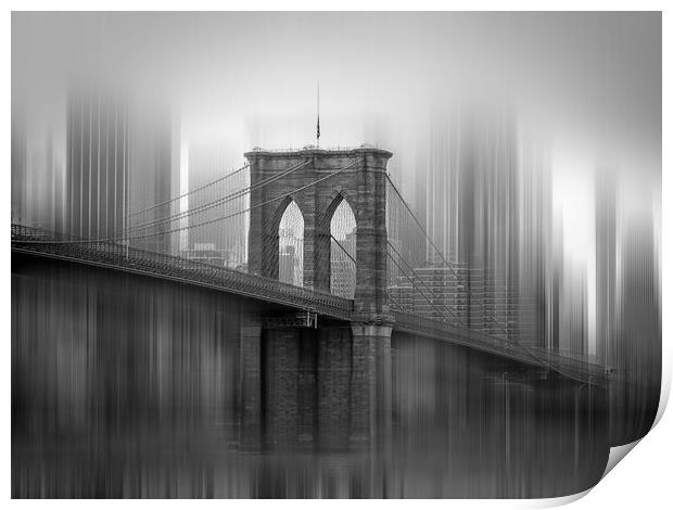 The Brooklyn Bridge Print by Alan Le Bon