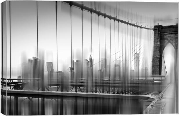 A view from the Brooklyn Bridge Canvas Print by Alan Le Bon