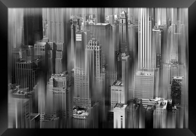 New York Skyscrapers, The Concrete Jungle Framed Print by Alan Le Bon