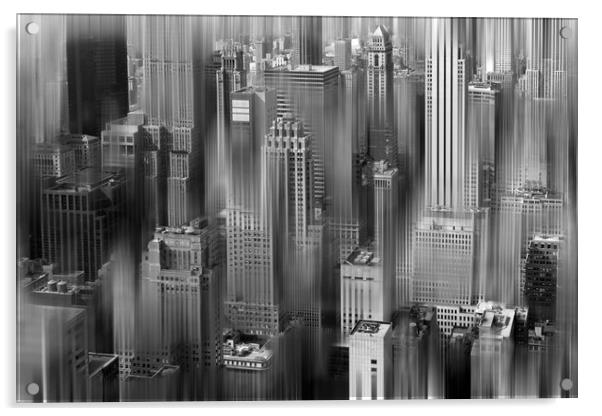 New York Skyscrapers, The Concrete Jungle Acrylic by Alan Le Bon