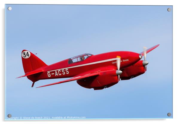 de Havilland Comet Racer. Acrylic by Steve de Roeck