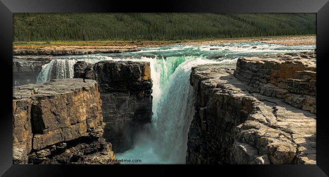 Carcajou Falls Normon Wells Canada NWT Framed Print by Marc Hill