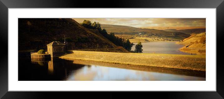 GM0003P - Blakeley & Butterley Reservoirs - Panorama Framed Mounted Print by Robin Cunningham