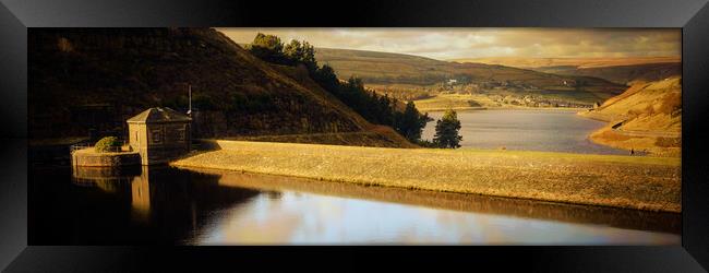 GM0003P - Blakeley & Butterley Reservoirs - Panorama Framed Print by Robin Cunningham