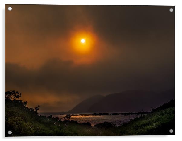 Fire Sun Acrylic by Marc Hill