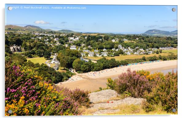 Llanbedrog on Llyn Peninsula Wales Acrylic by Pearl Bucknall