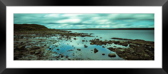 BE0009W - Whiteholme Reservoir - Panorama Framed Mounted Print by Robin Cunningham