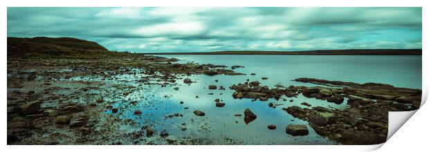 BE0009W - Whiteholme Reservoir - Panorama Print by Robin Cunningham