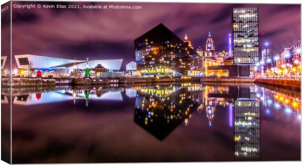 Liverpool night lights Canvas Print by Kevin Elias