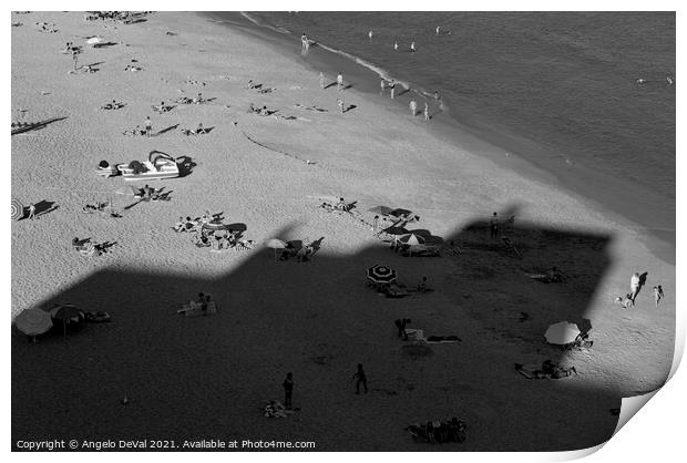 Peneco beach scene in Monochrome Print by Angelo DeVal