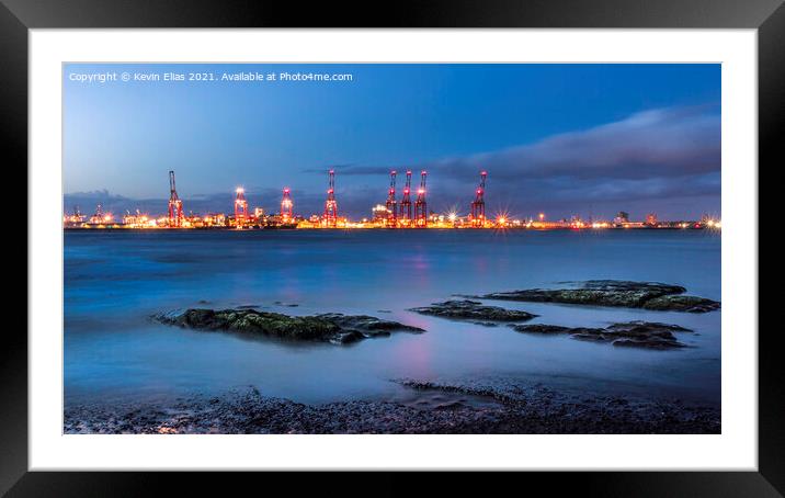 L2 container terminal, Liverpool. Framed Mounted Print by Kevin Elias