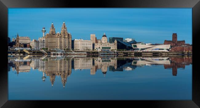 Liverpool Skyline Framed Print by Roger Green