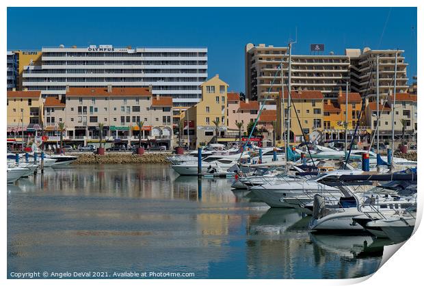 Vilamoura Marina Summer Scene Print by Angelo DeVal