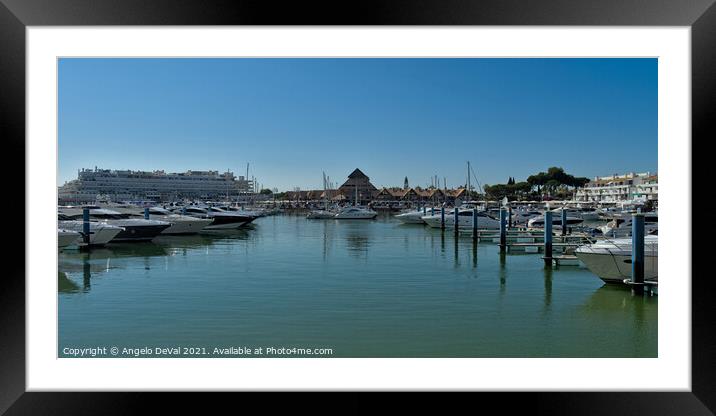 Vilamoura Marina View Framed Mounted Print by Angelo DeVal