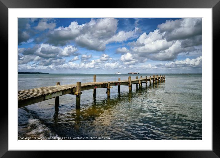 Binstead Jetty Framed Mounted Print by Wight Landscapes
