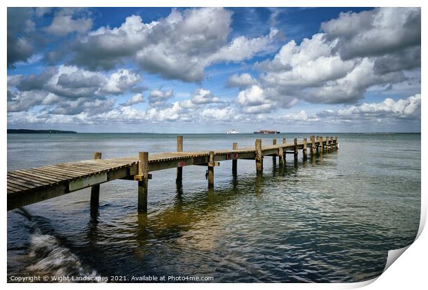 Binstead Jetty Print by Wight Landscapes