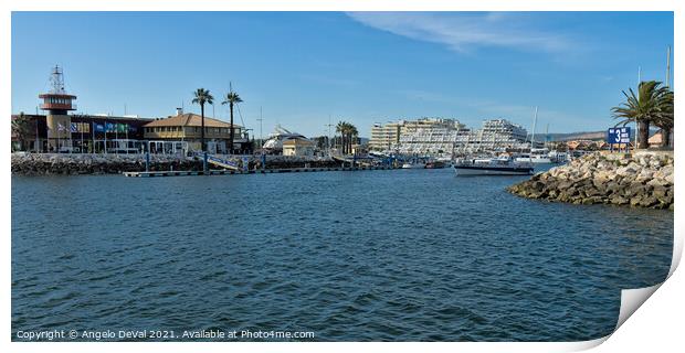 Going to the Marina of Vilamoura - Algarve Print by Angelo DeVal