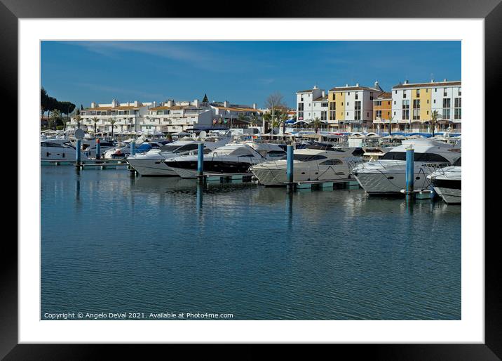 Marina in Vilamoura - Algarve Framed Mounted Print by Angelo DeVal