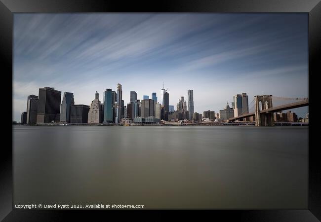 Skyline Manhattan New York  Framed Print by David Pyatt