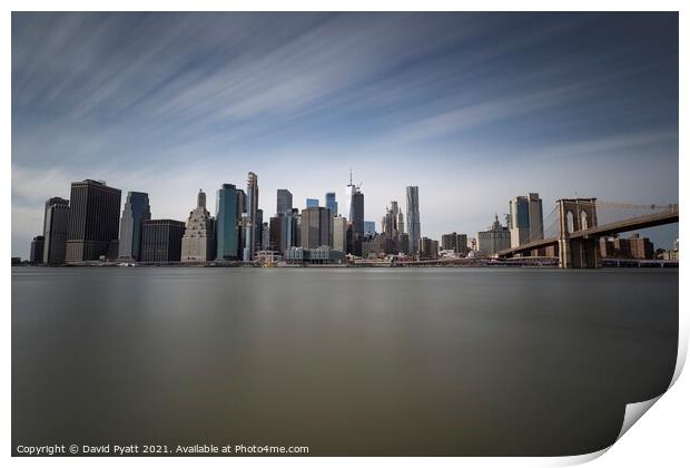 Skyline Manhattan New York  Print by David Pyatt
