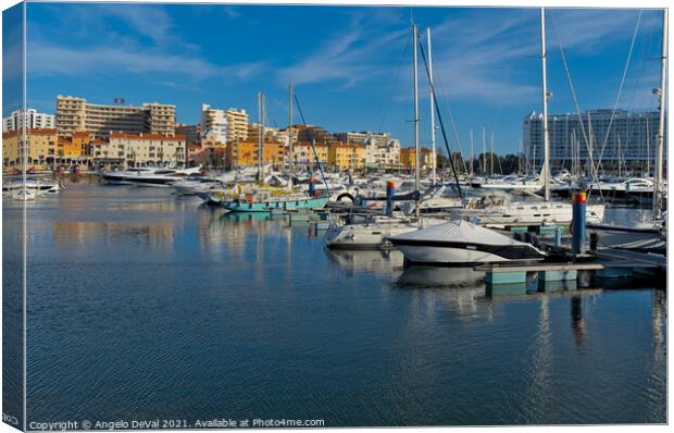 Marina of Vilamoura at afternoon Canvas Print by Angelo DeVal