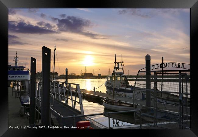 Sunset Wells next the Sea Norfolk Framed Print by Jim Key