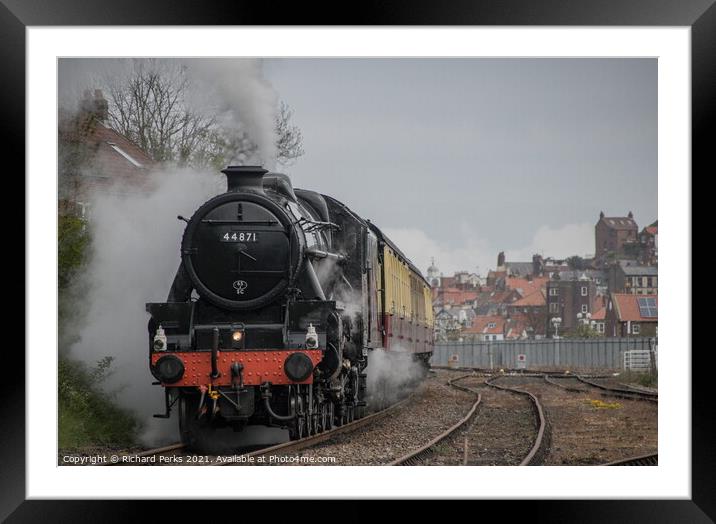 Getting steamed up on the North Yorkshire Moors Framed Mounted Print by Richard Perks