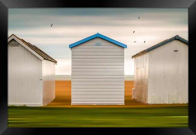 Worthing Beach Huts Framed Print by Mark Jones
