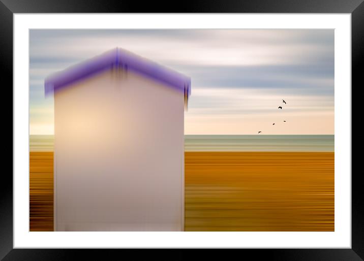 Worthing Beach Hut Framed Mounted Print by Mark Jones
