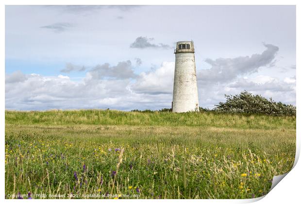 Leasowe Lighthouse Print by Philip Brookes