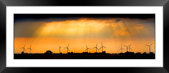 Stormy Sunset Framed Mounted Print by Mike Sherman Photog