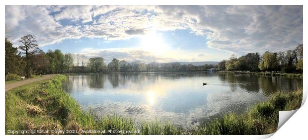 Cwmbran Boating Lake Print by Sarah Davey