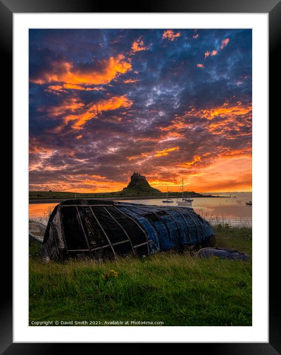 Holy Island Framed Mounted Print by David Smith