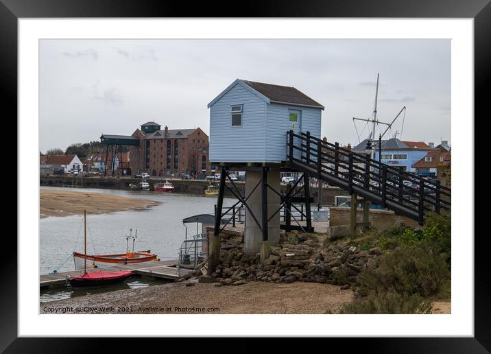 Harbour view at Wells-Next-Sea in North Norfolk Framed Mounted Print by Clive Wells
