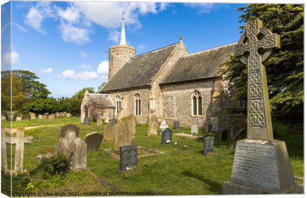 St. Mary`s Church in Titchwell Canvas Print by Clive Wells