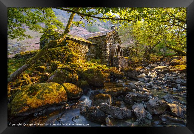 Lake District, The Old Mill Framed Print by Nigel Wilkins
