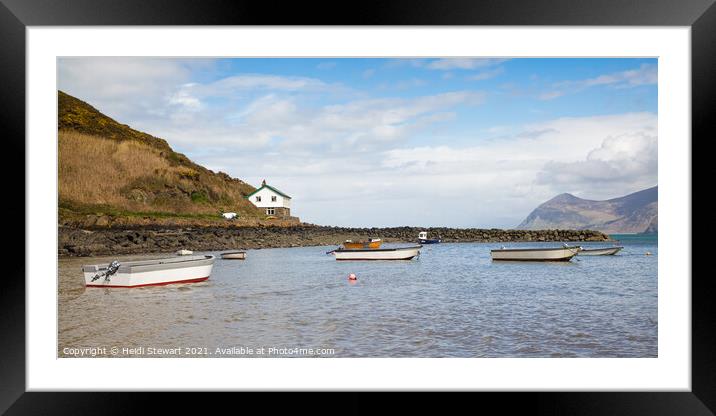 Porthdinllaen Boats Framed Mounted Print by Heidi Stewart