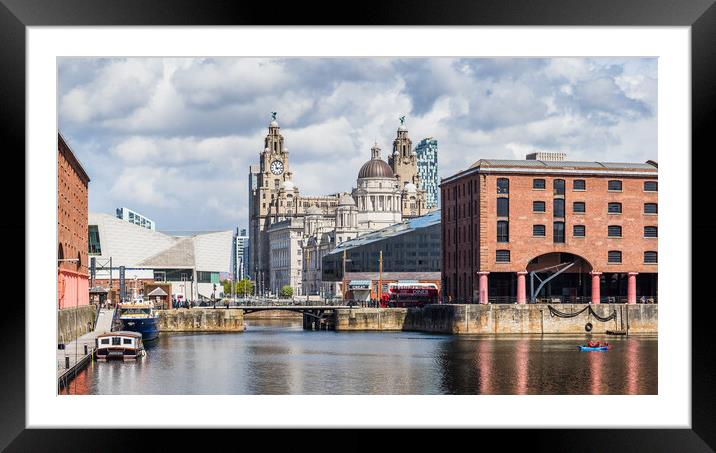 Liverpool waterfront panorama Framed Mounted Print by Jason Wells