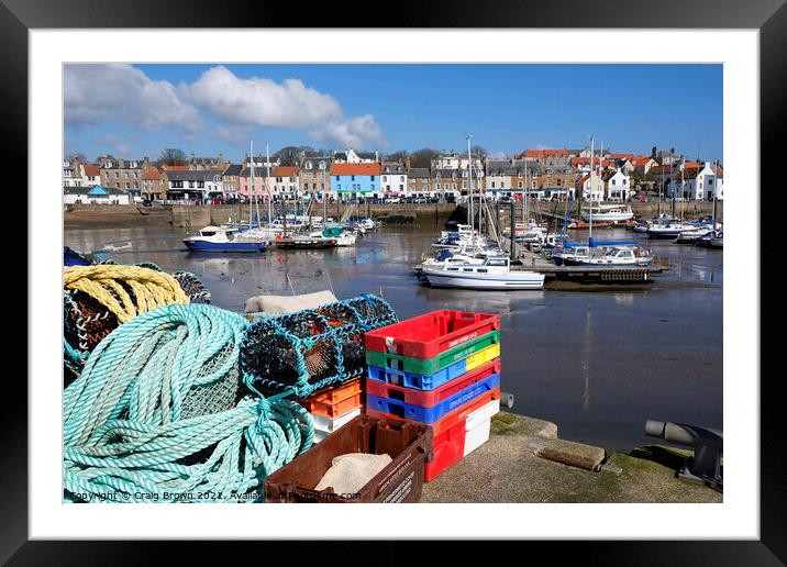Anstruther Harbour Framed Mounted Print by Craig Brown