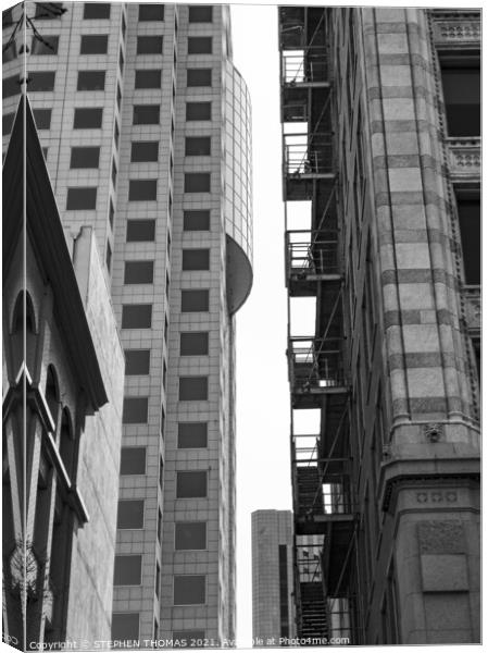 Winnipeg Buildings Old & New  Canvas Print by STEPHEN THOMAS