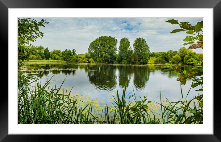 Langford Lakes, Wylye Valley, Wiltshire, UK Framed Mounted Print by Michaela Gainey