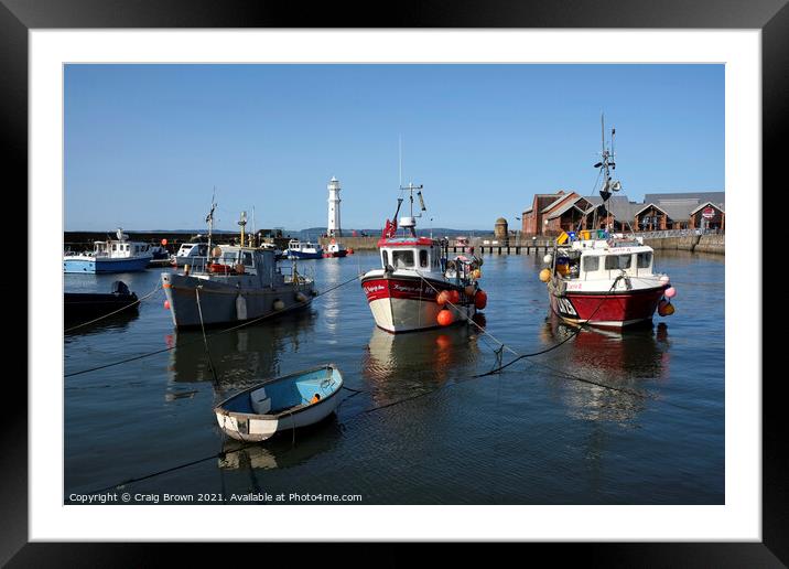 Newhaven Harbour Framed Mounted Print by Craig Brown