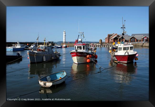 Newhaven Harbour Framed Print by Craig Brown
