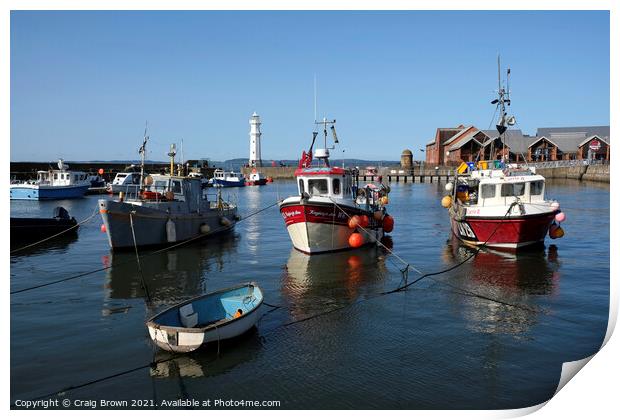 Newhaven Harbour Print by Craig Brown